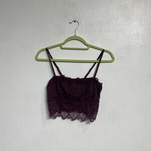 Aerie Burgundy Bralette Sz M